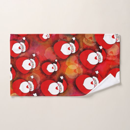 Happy Seamless Santa Claus Pattern Bad Handdoek (Handdoek)