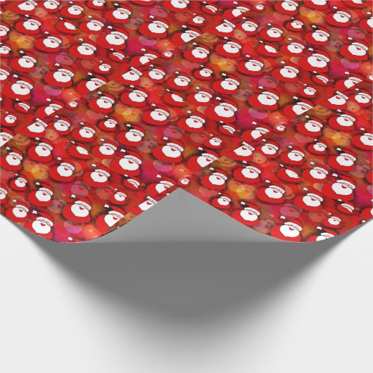 Happy Seamless Santa Claus Pattern Cadeaupapier (Hoek)