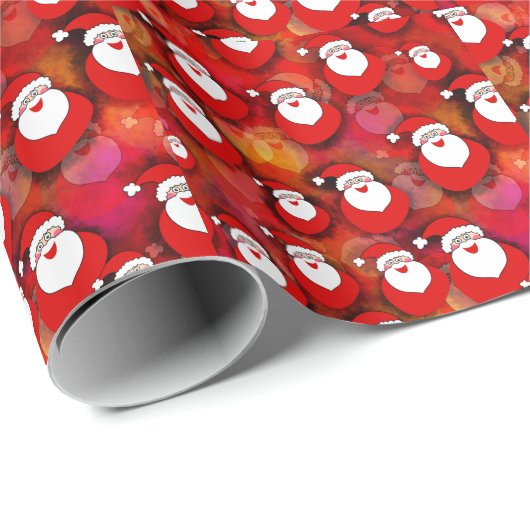 Happy Seamless Santa Claus Pattern Cadeaupapier (Rol Hoek)