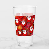 Happy Seamless Santa Claus Pattern Glas (Voorkant)