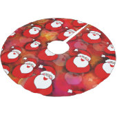Happy Seamless Santa Claus Pattern Kerstboom Rok (Gekanteld)