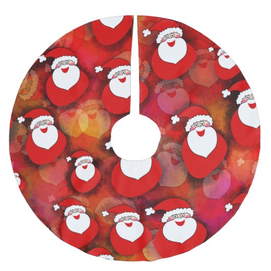 Happy Seamless Santa Claus Pattern Kerstboom Rok (Voorkant)