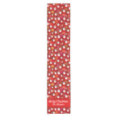 Happy Seamless Santa Claus Pattern Korte Tafelloper (Voorkant)