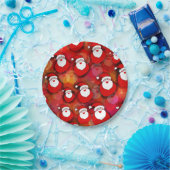Happy Seamless Santa Claus Pattern Papieren Bordje (Feest)