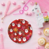 Happy Seamless Santa Claus Pattern Papieren Bordje (Feest)