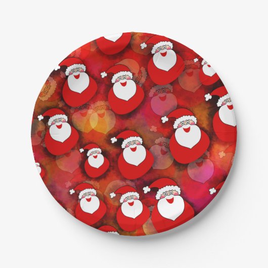 Happy Seamless Santa Claus Pattern Papieren Bordje (Voorkant)