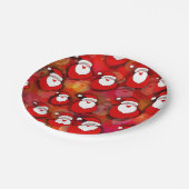 Happy Seamless Santa Claus Pattern Papieren Bordje (Gekanteld)
