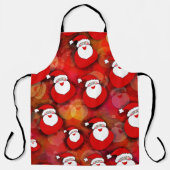 Happy Seamless Santa Claus Pattern Schort (Voorkant)