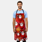 Happy Seamless Santa Claus Pattern Schort (Gedragen)