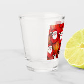Happy Seamless Santa Claus Pattern Shot Glas (Links)