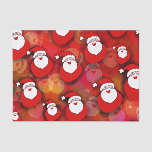 Happy Seamless Santa Claus Pattern Tissuepapier (Voorkant)