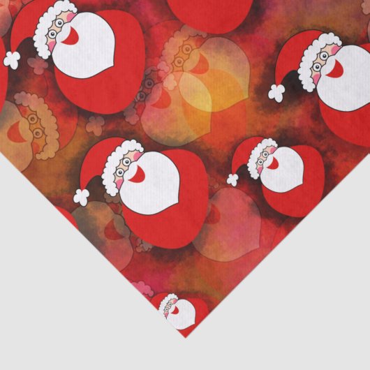 Happy Seamless Santa Claus Pattern Tissuepapier (Detail)