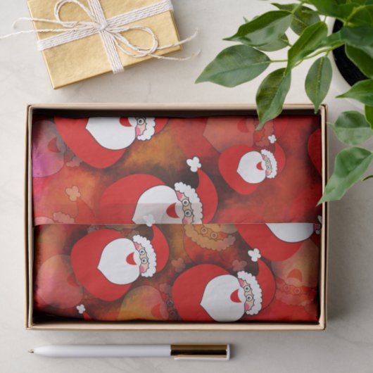 Happy Seamless Santa Claus Pattern Tissuepapier (Geschenk)