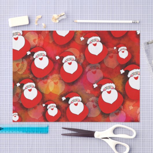 Happy Seamless Santa Claus Pattern Tissuepapier (Craft)