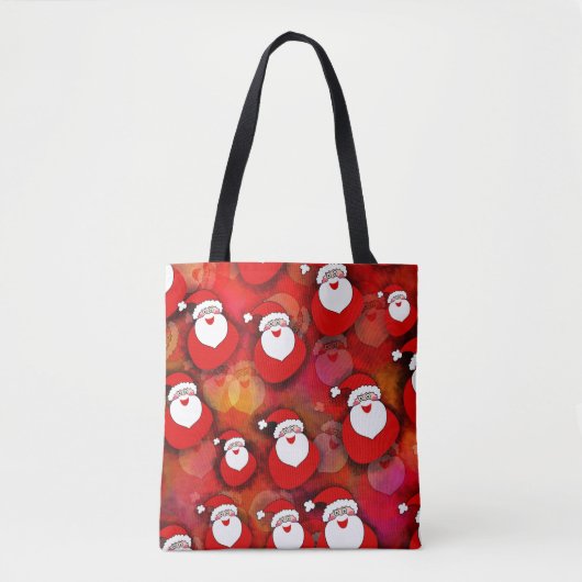 Happy Seamless Santa Claus Pattern Tote Bag (Voorkant)