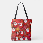 Happy Seamless Santa Claus Pattern Tote Bag (Achterkant)