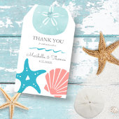 Happy Seashore | Beach Seashells Weddenschap Bedan Cadeaulabel