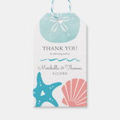 Happy Seashore | Beach Seashells Weddenschap Bedan Cadeaulabel (Voorkant)
