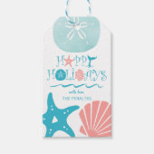 Happy Seashore | Kerstmis met de Beach Seashells Cadeaulabel (Voorkant)