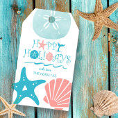 Happy Seashore | Kerstmis met de Beach Seashells Cadeaulabel
