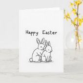 Happy Season Rabbit Friend Card Kaart (Gele Bloem)