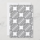 Happy Seasons Wenskaart met trendy kerstbal Kaart (Achterkant)