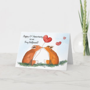 Happy Second Jubileum to Foxy Vriendin Kaart