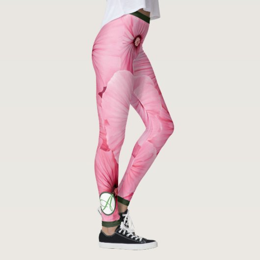 HAPPY SEED LEGGINGS ROZE BLOEMEN MONOGRAM (Rechts)