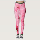 HAPPY SEED LEGGINGS ROZE BLOEMEN MONOGRAM (Voorkant)