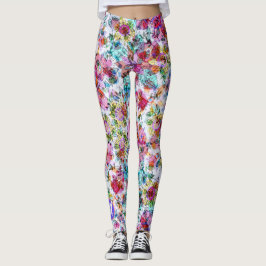 HAPPY SEED LEGGINGS WATERVERF BLOEMEN W / MONOGRAM