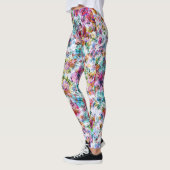 HAPPY SEED LEGGINGS WATERVERF BLOEMEN W / MONOGRAM (Links)