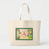 HAPPY SEEM CUSTOM INITIAAL TAS  FLOWERS (Voorkant)