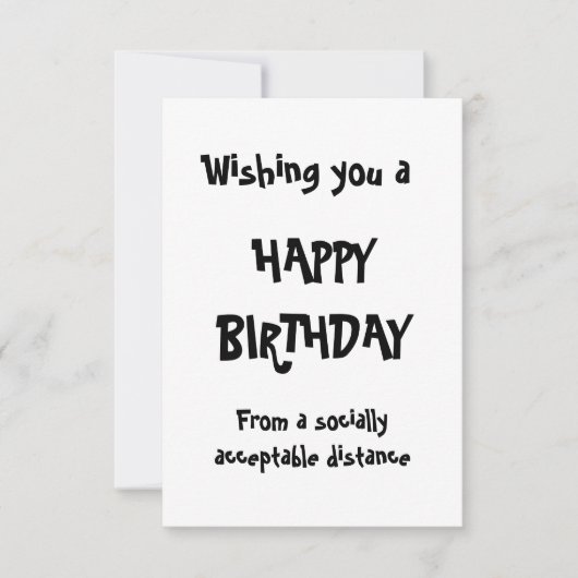 Happy Self-Isolating Birthday Social Distancing (Voorkant)