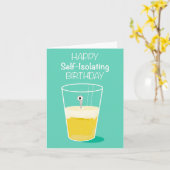 Happy Self Isolation Verjaardag Kaart (Gele Bloem)