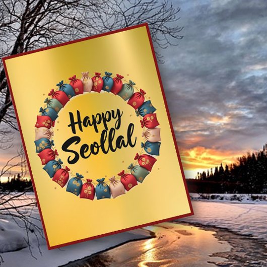 Happy Seollal Koreaans Nieuwjaar Briefkaart
