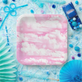 Happy Serene Pink Clouds-decor Papieren Bordje (Feest)