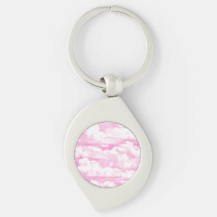 Happy Serene Pink Clouds-decor Sleutelhanger