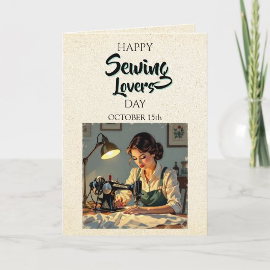 Happy Sewing Lovers Day | 15 oktober Kaart (Voorkant)