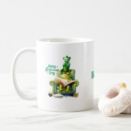Happy Shamrock Day Groene Teddybeer en Kikker Koffiemok