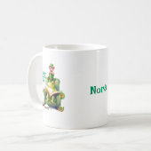 Happy Shamrock Day Roze Teddy Beer en Kikker Koffiemok (Voorkant links)