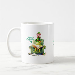 Happy Shamrock Day Roze Teddy Beer en Kikker Koffiemok