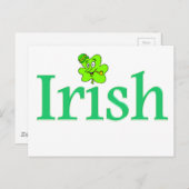 Happy Shamrock Irish Lucky Green Pipe Briefkaart (Voorkant / Achterkant)