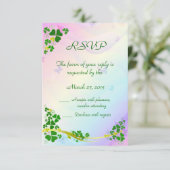 Happy Shamrock RSVP-kaarten RSVP Kaartje (Staand voorkant)
