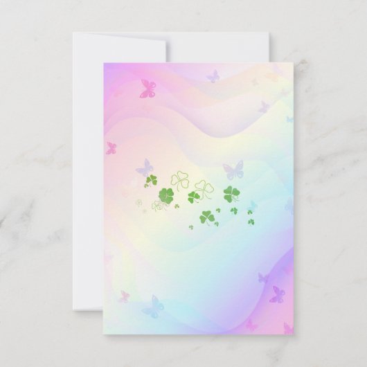 Happy Shamrock RSVP-kaarten RSVP Kaartje (Achterkant)