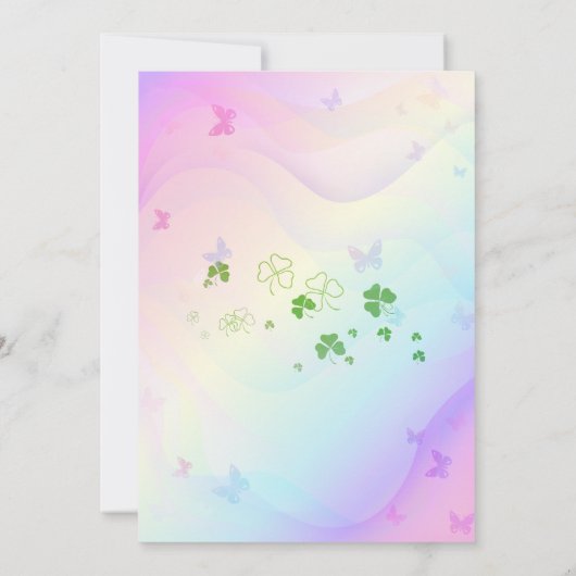 Happy Shamrock Wedding Uitnodiging (Achterkant)