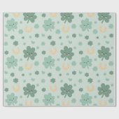 Happy Shamrocks St. Patrick's Day Cadeaupapier (Vlak)