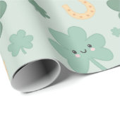 Happy Shamrocks St. Patrick's Day Cadeaupapier (Rol Hoek)