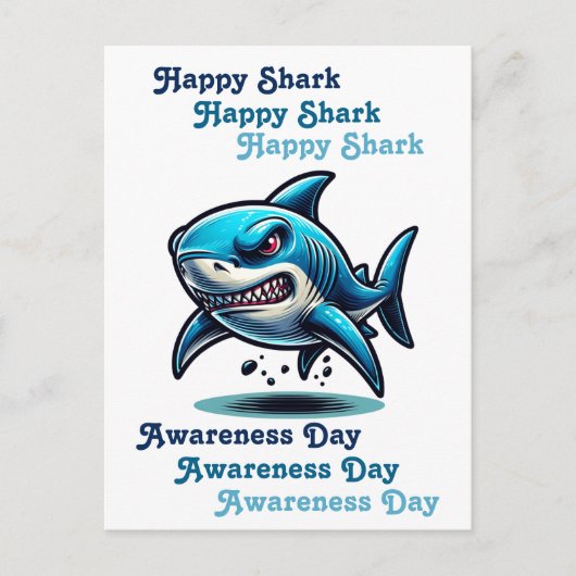 Happy Shark Awareness Day | 14 juli Briefkaart (Voorkant)