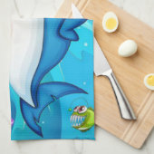 Happy Shark Cartoon-23685 Theedoek (Quarter Fold)