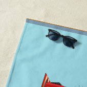 Happy Shark Cotton Beach Towel Strandlaken (In situ)